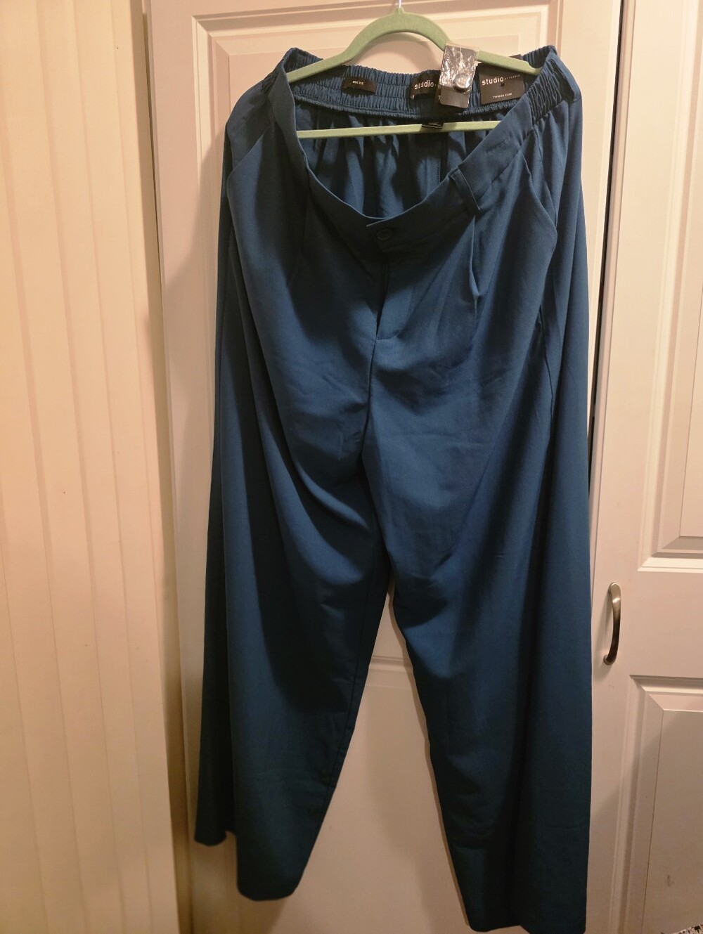 Studio Teal Wide-Leg Women’s Stretch Pants
